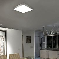 Contemporary ceiling light APOLOsquareglassbrass
