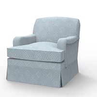 Contemporary armchair STRATFORD SLIPCOVEREDfabricsolid woodwith removable cover