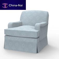 Contemporary armchair STRATFORD SLIPCOVEREDfabricsolid woodwith removable cover