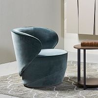 Contemporary armchair GRACE velvetblueviolet