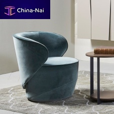 Contemporary armchair GRACE velvetblueviolet