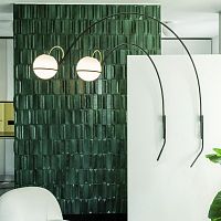 Contemporary wall light ALICANTOindoorglasspainted metal