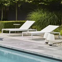 Contemporary sun lounger LETTINOfabriclacquered aluminumlacquered steel
