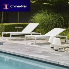 Contemporary sun lounger LETTINOfabriclacquered aluminumlacquered steel