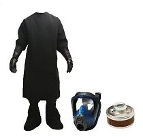 Unisex protective coveralls black