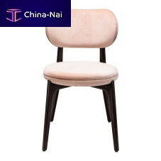 Contemporary chair Pebble SCindoorfabricwooden base