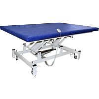 Electric Bobath table 1330on casterswith adjustable height backrest1-section
