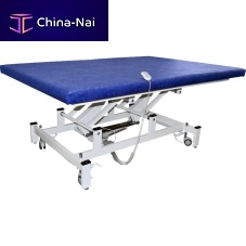 Electric Bobath table 1330on casterswith adjustable height backrest1-section