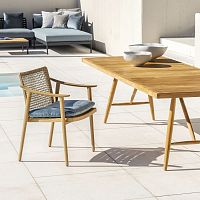 Contemporary garden chair KENOoutdoorteakwicker