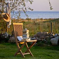 Contemporary garden chair VIKENwalnuthomewithout armrests
