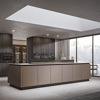 Contemporary kitchen AURAmelamineislandL-shaped