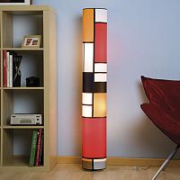Contemporary light column TUB ART Psilkcottonfluorescent