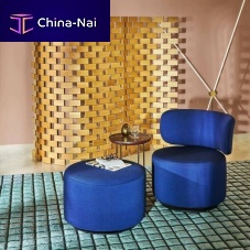 Contemporary chair TAMBUROUNDindoorfabricpainted steel base