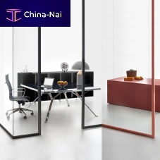 Fixed partition WALLSYSTEMwoodenglazedfor offices
