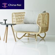 Contemporary club chair NEST : 7421fabricrattangray