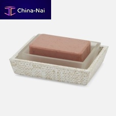 Countertop soap dish GHENT glassbathroomwoven
