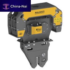 Pile driver with H-beam clamp PLURYvibratory