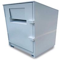 Metal waste bin rear loadingrecyclinglockable