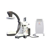 Mobile C-arm Euroampli alienwith flat panel detectorwith integrated video monitor