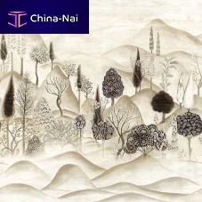 Contemporary wallpaper MUNNAR TAUPEfabricnature patternpanoramic