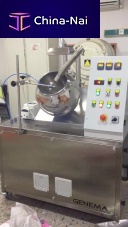 Laboratory coating machine for grain products