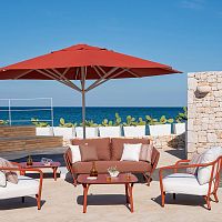 Contemporary sofa Angeloutdoorfabricred