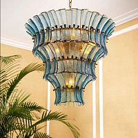 Contemporary chandelier TOSCANOblown glass10 lightcommercial