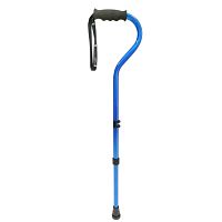 Walking stick with offset handle Bastoneheight-adjustableanti-slip