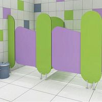 Fixed partition KINDERGARTEN COLORED DESIGNslidingwall-hunglaminate