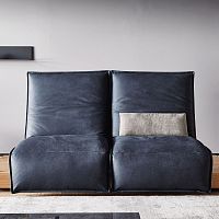 Contemporary chaise longue EPOSfabricleatherwooden