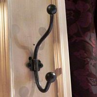 Traditional coat hook PURE PLUSwhite bronzeraw metalaged iron