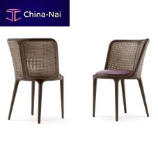 Contemporary chair CHERIEindoorleatherstraw