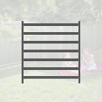 Fence with bars ASCANIAgardenmetalWPC