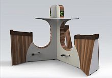 Airport charging station Round setuppedal-poweredfor mobile phone