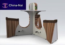 Airport charging station Round setuppedal-poweredfor mobile phone