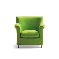 Traditional club chair Country.clubfabricwoodenwith removable cushion