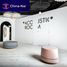Traditional pouf BUZZIBALANCEfabricwoodenfoam