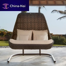 Contemporary hanging chair CELESTE outdoorfabricresin wicker