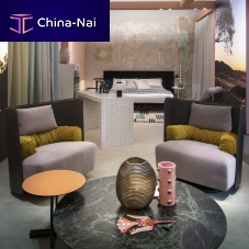 Swivel armchair CAMPIELLO+contemporaryfabricleather