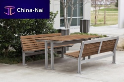 Contemporary table and bench set KNIGHTipealuminumoutdoor