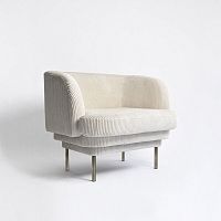 Contemporary armchair CORNICE - LINCOLNvelvetcustomizable color
