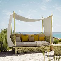 Contemporary daybed DAYDREAMfabricaluminumaluminum base