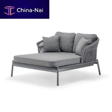 Contemporary daybed TROPEAfabricaluminumrope