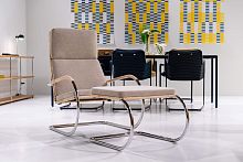 Contemporary armchair D35-1ifabricleatherwicker