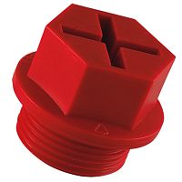 Hexagonal plug EP 434 threadedpolyethylenePE