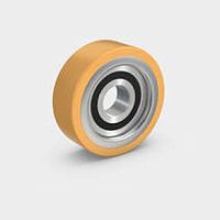 Slip-on conveyor roller VULKOLLAN®steelwith vulcanized elastomer profile