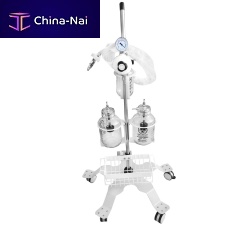 Pneumatic surgical suction pump for surgical drainage and debridementon casters