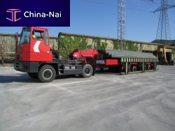 Flatbed trailer 6-axletowedfor shipbuilding