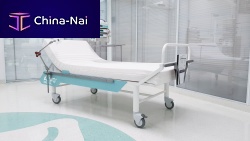Manual treatment table 2-066with adjustable backreston castersergonomic