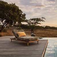 Contemporary sun lounger SWARTBERGfabricaluminiumiroko